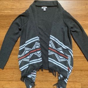 Gray geometric sweater